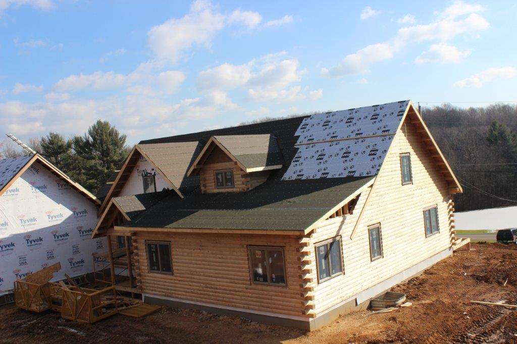 Here's the back of this modified Lakeview.  Another bedroom was added as was the garage.  The rear is technically the front of the house.